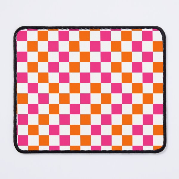 Item preview, Pink And Orange Checkered Design White designed and sold by PatternTitan.