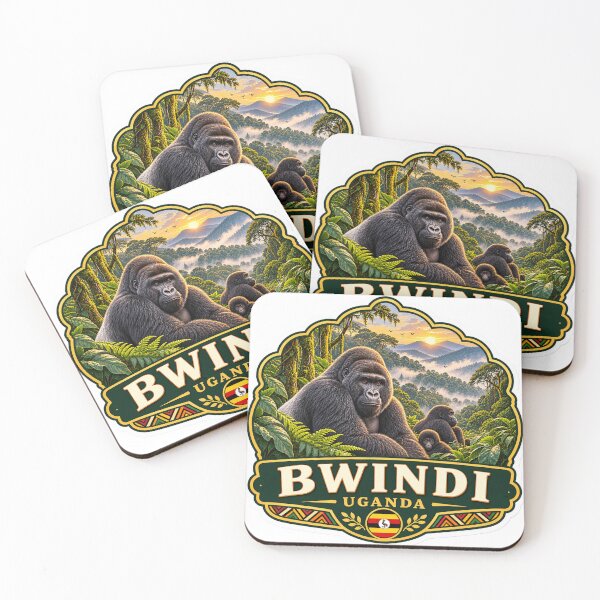 Item preview, Bwindi Uganda Mountain Gorilla Vintage Travel Badge designed and sold by ChicClicker.