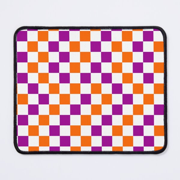 Item preview, Purple And Orange Checkered Design White designed and sold by PatternTitan.