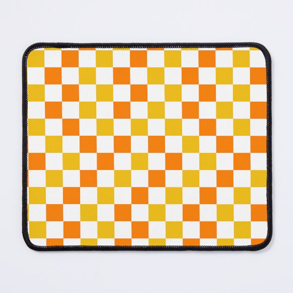 Item preview, Yellow And Orange Checkered Design White  designed and sold by PatternTitan.