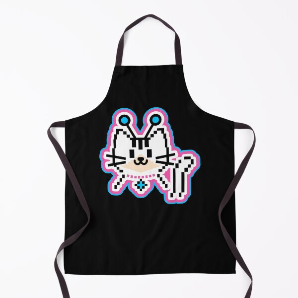 Item preview, Pixel Art Cat Face With Antenna Eyes designed and sold by AhmedZouita.