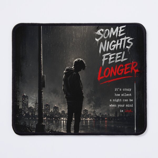 Item preview, Lonely Boy Under Streetlight – Some Nights Feel Longer Emotional Streetwear Design designed and sold by BlueStar45.