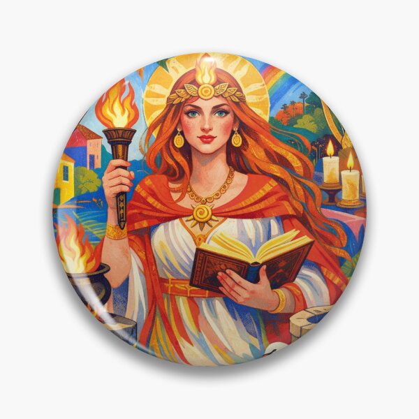 Item preview, Brigid Celtic Goddess illustration – Sacred Fire and Ancient Wisdom designed and sold by GalleryKauffeld.