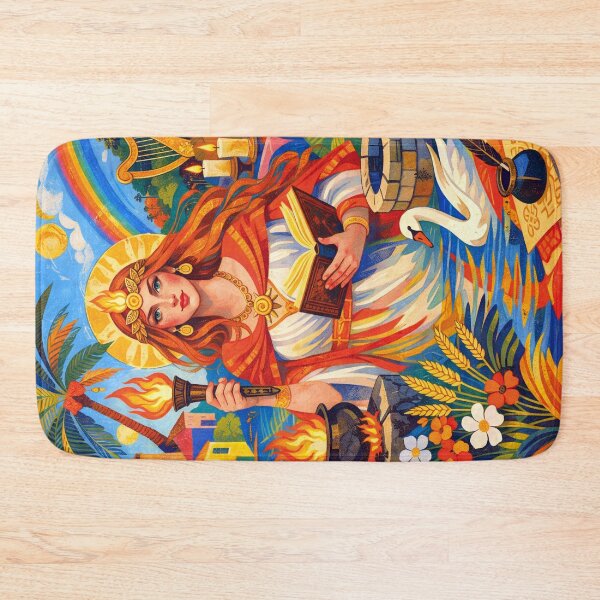 Item preview, Brigid Celtic Goddess illustration – Sacred Fire and Ancient Wisdom designed and sold by GalleryKauffeld.