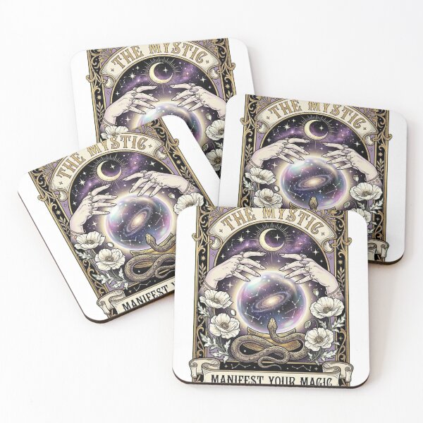 Item preview, The Mystic Tarot Card Crystal Ball and Serpent Art Nouveau designed and sold by HappyCuteCat.