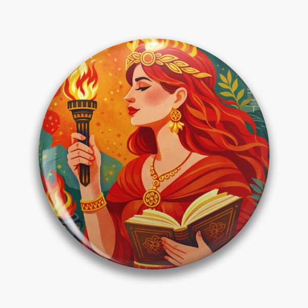 Item preview, Brigid Goddess illustration – Celtic Mythology and Sacred Fire designed and sold by GalleryKauffeld.