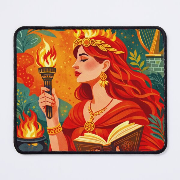 Item preview, Brigid Goddess illustration – Celtic Mythology and Sacred Fire designed and sold by GalleryKauffeld.