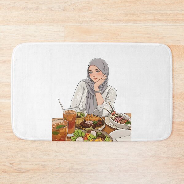 Item preview, Cozy Cafe Dinner Date Modest Anime Girl Art hand draw illustration designed and sold by sabartgunpla.