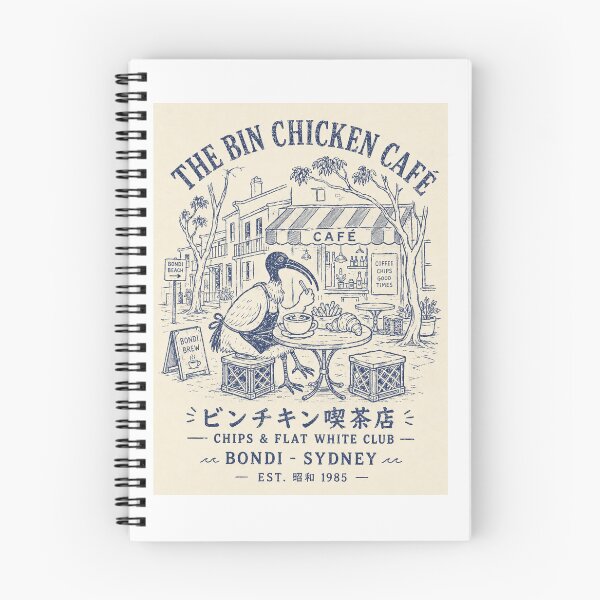 Item preview, The Bin Chicken Cafe Bondi Sydney Chips Flat White Club Ibis bird designed and sold by Yellowriversss.