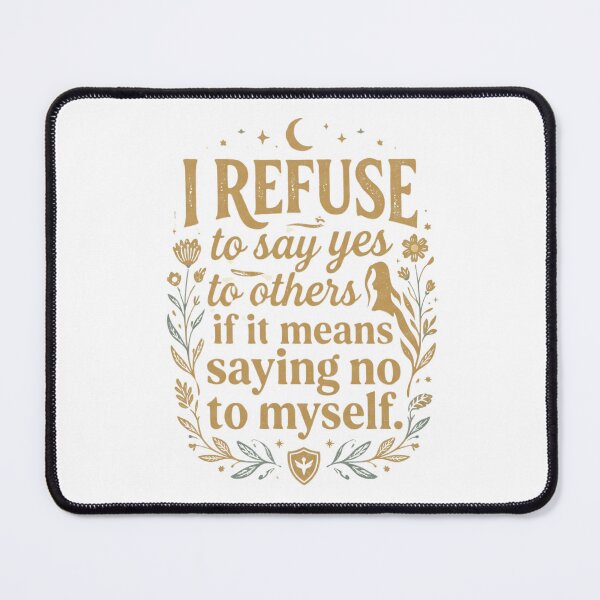 Item preview, I Refuse To Say Yes Boundaries Quote designed and sold by Pawfect Vibes Hub.