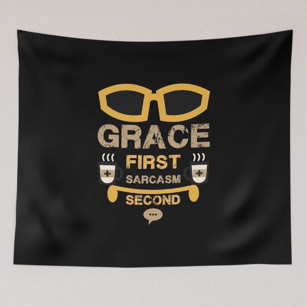 Item preview, Coffee First Sarcasm Second Funny Quote Design designed and sold by AhmedZouita.
