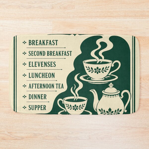 Item preview, Hobbiton Elevenses Menu Negative Space Poster designed and sold by agearb.