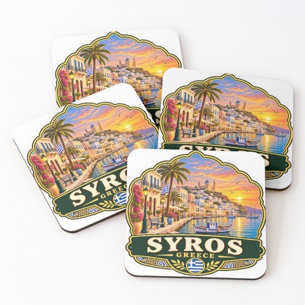 Item preview, Syros Greece Aegean Island Vintage Travel Badge designed and sold by ChicClicker.