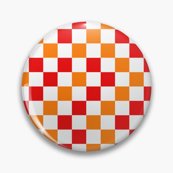 Item preview, Red And Orange Checkered Design White  designed and sold by PatternTitan.