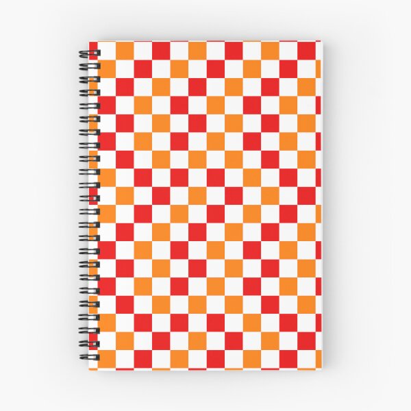 Item preview, Red And Orange Checkered Design White  designed and sold by PatternTitan.