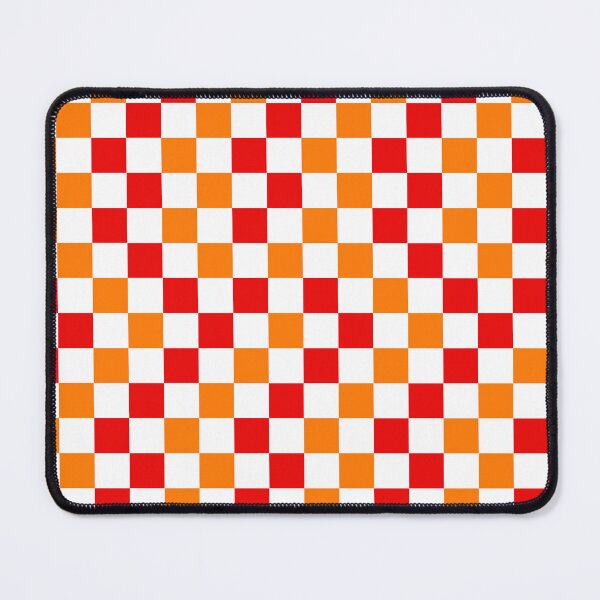 Item preview, Red And Orange Checkered Design White designed and sold by PatternTitan.