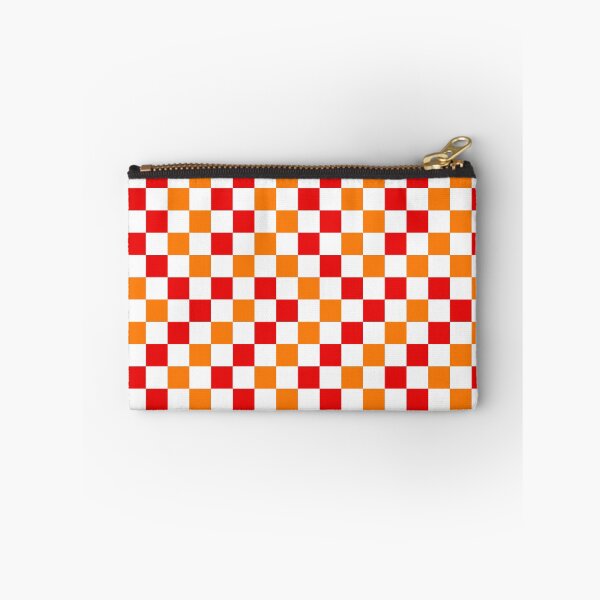 Item preview, Red And Orange Checkered Design White  designed and sold by PatternTitan.