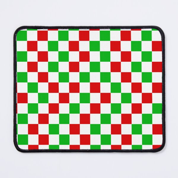 Item preview, Red And Green Checkered Design White  designed and sold by PatternTitan.