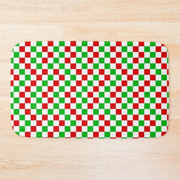 Item preview, Red And Green Checkered Design White  designed and sold by PatternTitan.