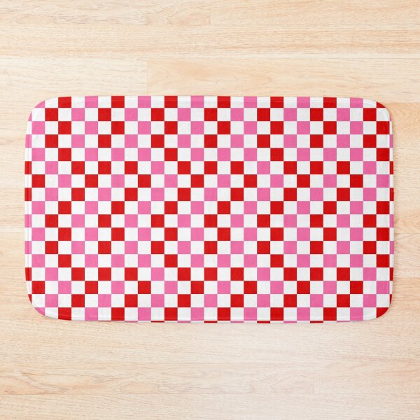 Item preview, Pink And Red Checkered Design White  designed and sold by PatternTitan.