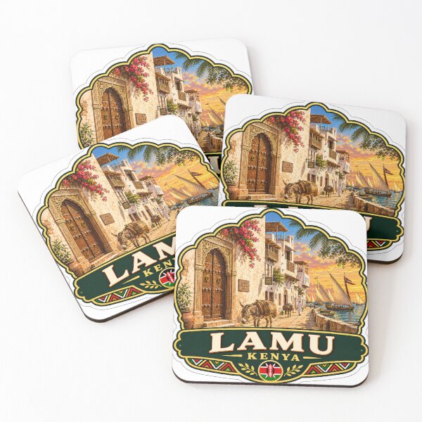 Item preview, Lamu Kenya Swahili Coast Vintage Travel Badge designed and sold by ChicClicker.