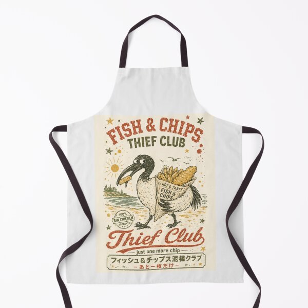 Item preview, Fish & Chips Thief Club Bin Chicken Thief Club Bondi Beach designed and sold by Yellowriversss.