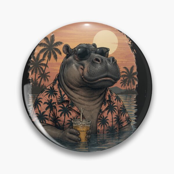 Item preview, Vintage Hippo Wild Icon designed and sold by IGArte.