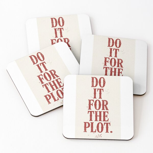 Item preview, Do It For The Plot Red Vintage Quote Aesthetic designed and sold by mochiMooco.