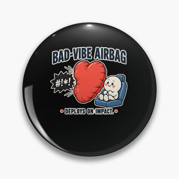 Item preview, Funny Bad-Vibe Airbag Car Safety Cartoon designed and sold by elderberry.