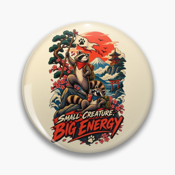 Item preview, Small Creature Big Energy – Adventure Raccoon designed and sold by Pandaburba.