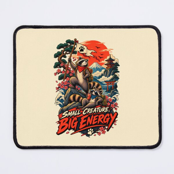 Item preview, Small Creature Big Energy – Adventure Raccoon designed and sold by Pandaburba.