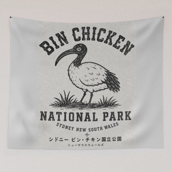 Item preview, Bin Chicken National Park Sydney NSW Ibis National Park Badge designed and sold by Yellowriversss.