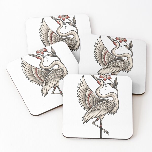 Item preview, Crane with flower designed and sold by Zeewind.