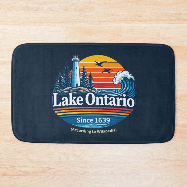 Item preview, Lake Ontario Lighthouse Vintage Sunset Travel Badge designed and sold by KungPowUnicorn.