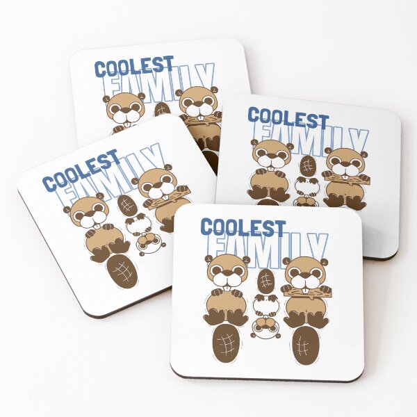 Item preview, Coolest Beaver Family - Cute Cartoon Illustration designed and sold by chatzous.