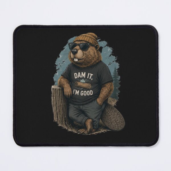 Item preview, Beaver Damn It I'm Good Vintage Wild Icon designed and sold by IGArte.