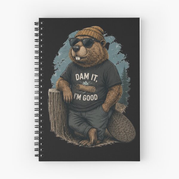 Item preview, Beaver Damn It I'm Good Vintage Wild Icon designed and sold by IGArte.