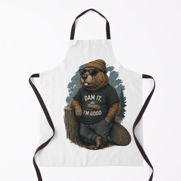 Item preview, Beaver Damn It I'm Good Vintage Wild Icon designed and sold by IGArte.