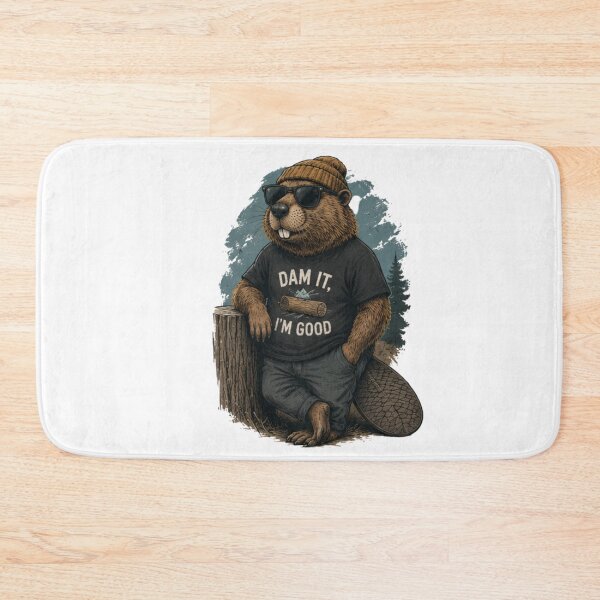 Item preview, Beaver Damn It I'm Good Vintage Wild Icon designed and sold by IGArte.