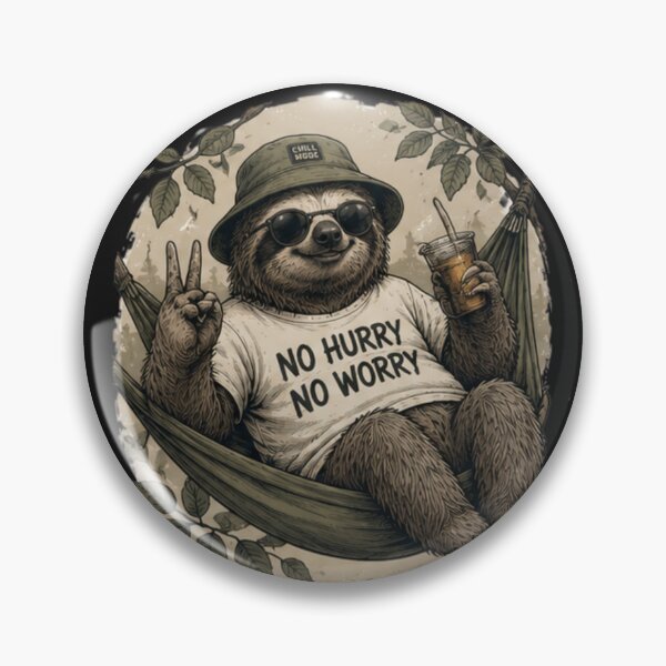 Item preview, Hurry No Worry Sloth Vintage Wild Icon designed and sold by IGArte.