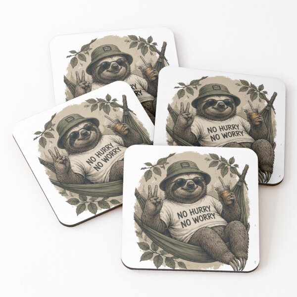Item preview, Hurry No Worry Sloth Vintage Wild Icon designed and sold by IGArte.