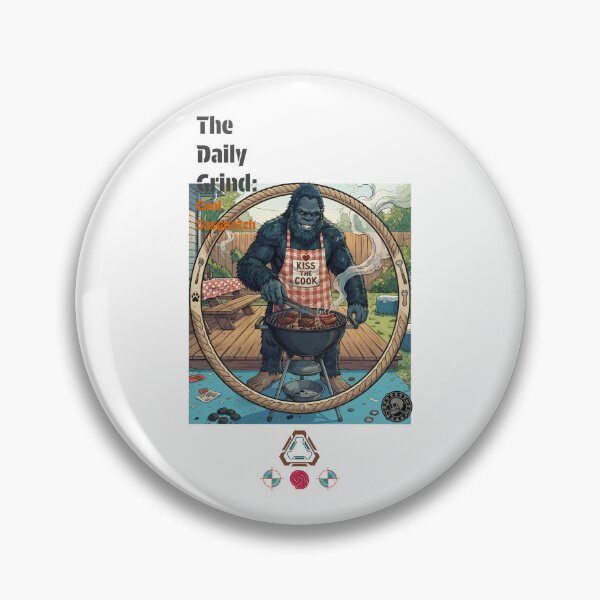 Item preview, Bigfoot BBQ Master - Funny Sasquatch "Kiss the Cook" Grilling Design designed and sold by Whimsy Trail Co.