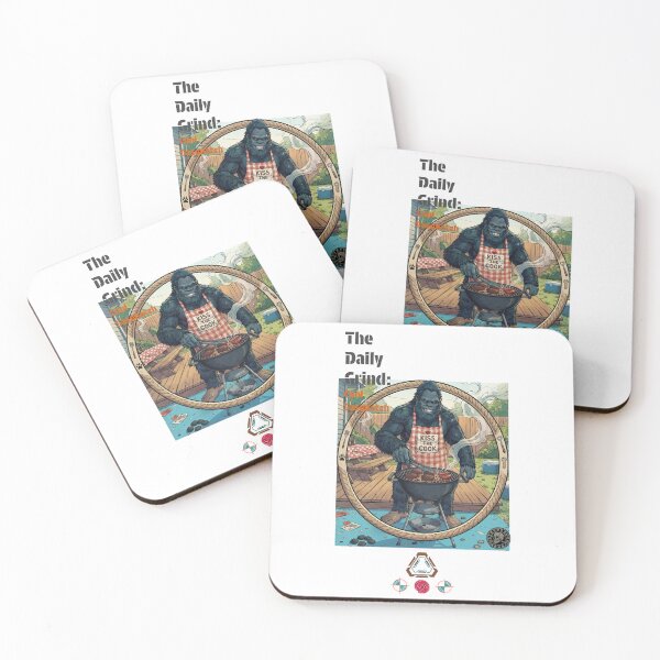 Item preview, Bigfoot BBQ Master - Funny Sasquatch "Kiss the Cook" Grilling Design designed and sold by Whimsy Trail Co.