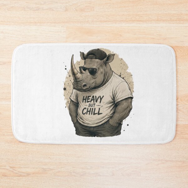 Item preview, Rhino Heavy But Chill Vintage Wild Icon designed and sold by IGArte.