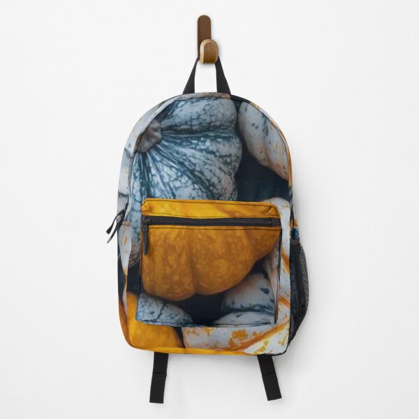 Item preview, Rustic Harvest Pumpkins — White Blue and Yellow Heirloom Pumpkin Patch Pattern designed and sold by LYAN-STORE.