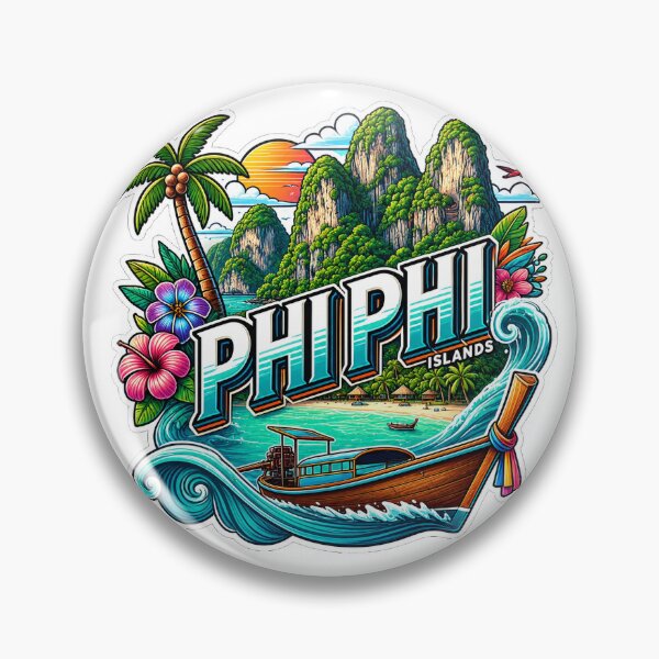 Item preview, Phi Phi Islands Thailand – Tropical Travel Art designed and sold by ChicClicker.