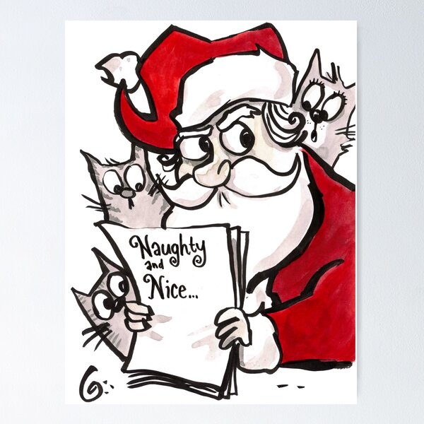 Item preview, Naughty and Nice Kitties designed and sold by Grasdal.