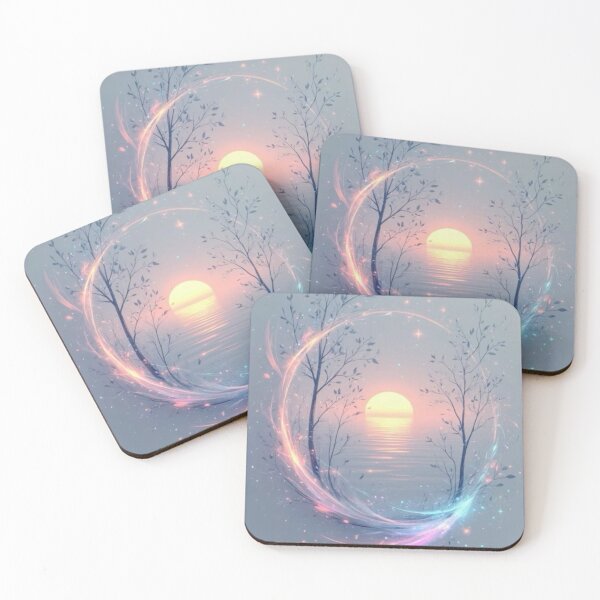 Item preview, Ethereal Sunset Gateway — Magical Pastel Tree Ring Portal designed and sold by LYAN-STORE.