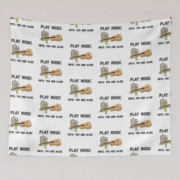 Item preview, Play Music Until You Are Alive Zombie Guitarist designed and sold by chatzous.