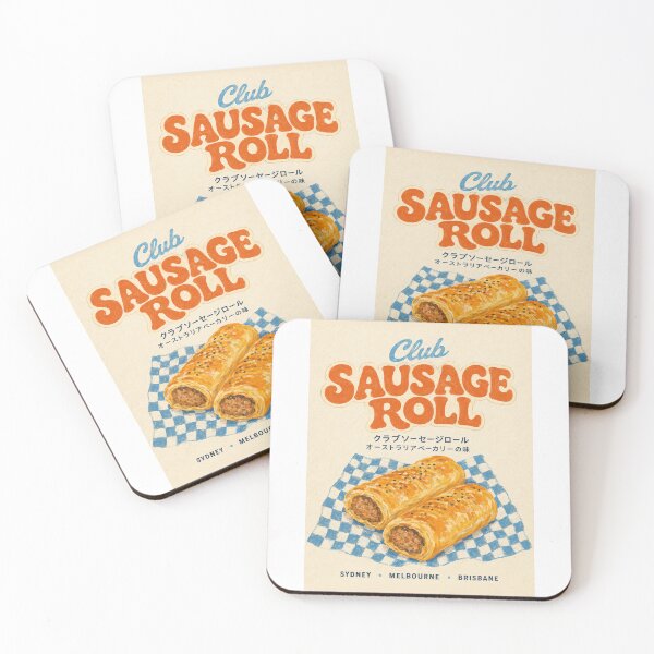 Item preview, Club Sausage Roll Aussie Bakery Taste Retro Sausage Roll Checkerboard Art designed and sold by Yellowriversss.